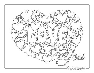 Heart Coloring Pages Heart of Love Hearts