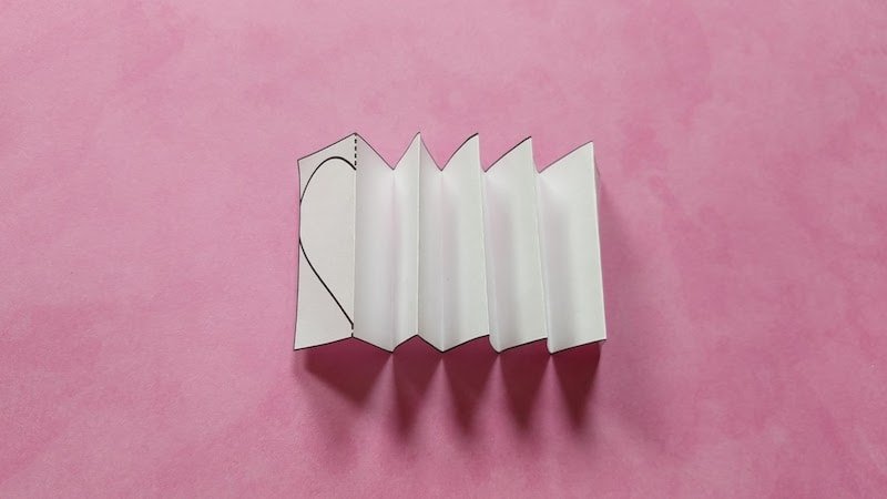 paper heart chain step 3