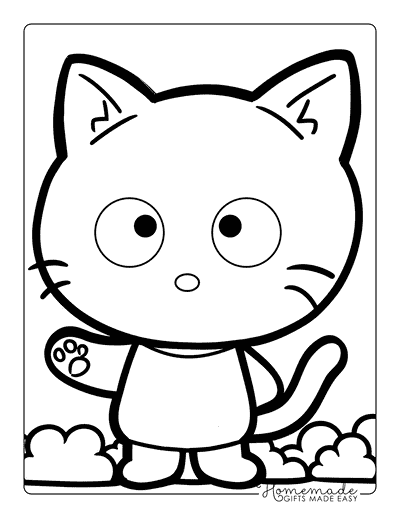 Hello Kitty Coloring Pages Chococat Waving