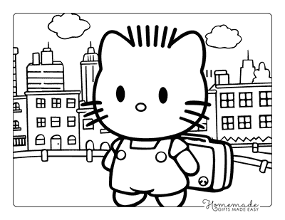 Hello Kitty Coloring Pages Dear Daniel in New City