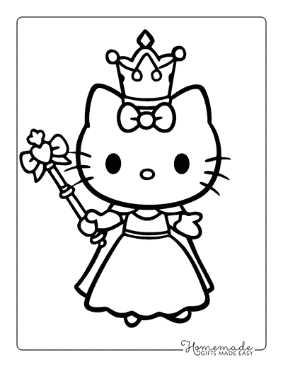 Hello Kitty Coloring Pages Hello Kitty Princess