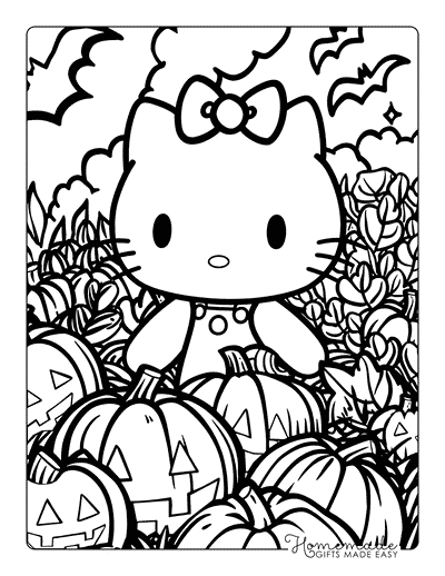 Hello Kitty Coloring Pages Hello Kitty Pumpkin Patch Adults