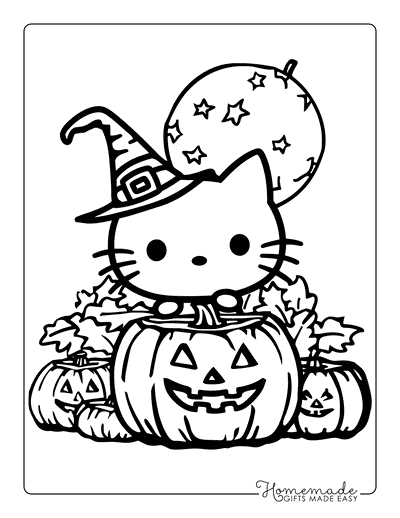 Hello Kitty Coloring Pages Hello Kitty Pumpkin Patch Kids
