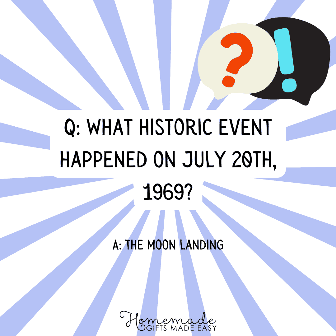 history trivia questions when was the moon landing?
