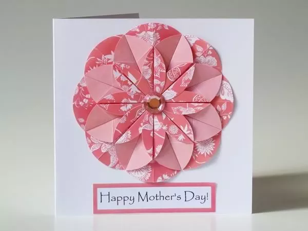 Homemade card ideas origami dahlia flower