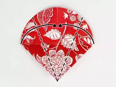 Homemade card ideas - dahlia origami flower step 5b