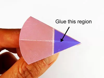 Homemade card ideas - dahlia origami flower step 7b