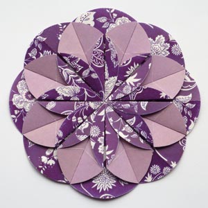 purple origami dahlia flower