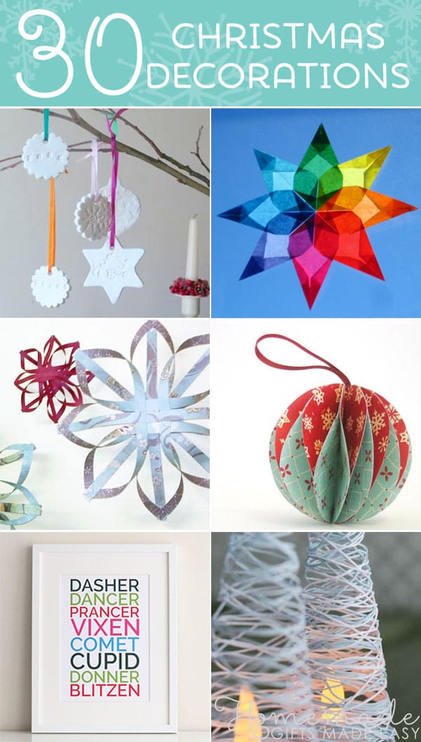 30 Beautiful DIY Homemade Christmas Ornaments to Make