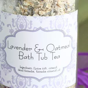 homemade oatmeal bath jar gift