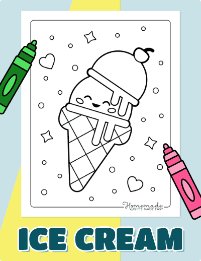 Ice Cream Coloring Pages