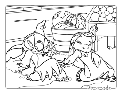 Lilo Stitch Coloring Pages Easy Cute Lilo and Stitch Elvis Dancing