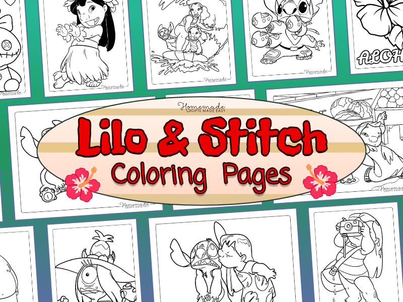 Lilo and stitch coloring pages for kids and adults.