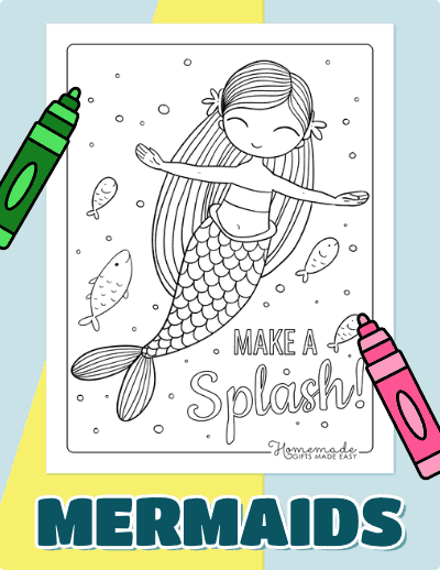 Mermaid Coloring Pages