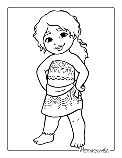 Moana Coloring Pages Moanas Sister Simea Coloring Page