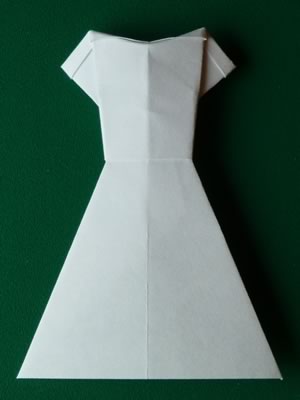 money origami dress finished blank paper