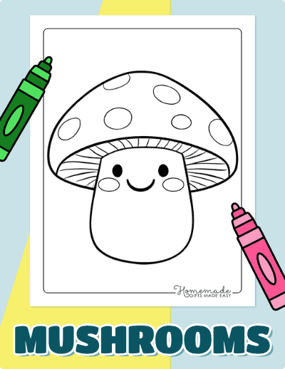 Mushroom Coloring Pages