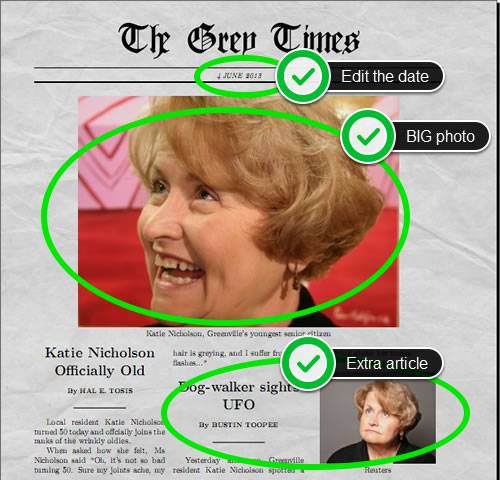Funny Newspaper Generator With Pictures And Multiple Articles