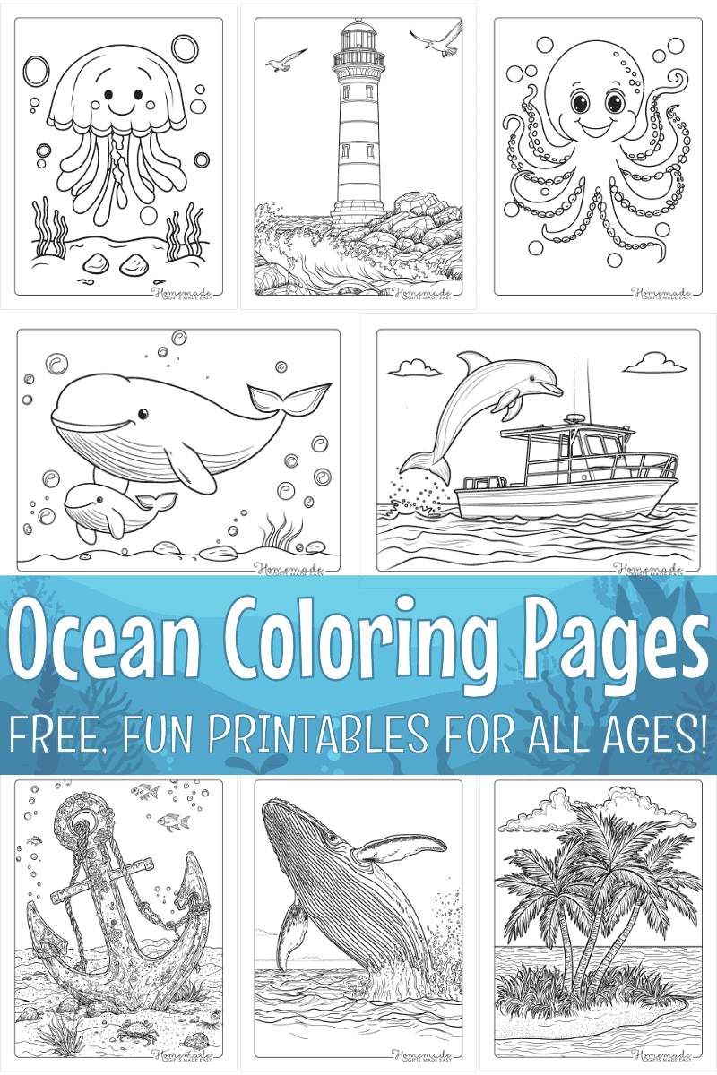 Printable Ocean Coloring Pages (free PDFs)