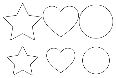 stars heart and circle templates for paper christmas decorations