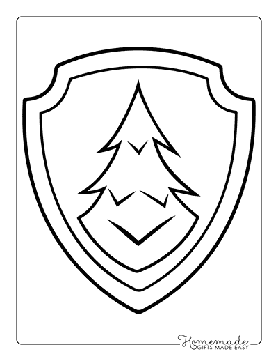 Paw Patrol Coloring Everest Badge