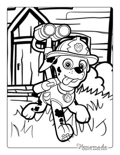 Paw Patrol Coloring Marshall Firehose Tool