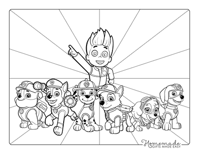 Paw Patrol Coloring Pages Pups and Ryder