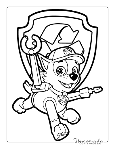 Paw Patrol Coloring Pages Rocky and Badge