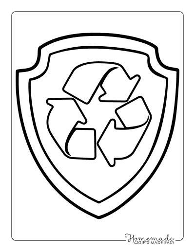 Paw Patrol Coloring Pages Rocky Badge