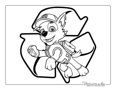 Paw Patrol Coloring Pages Rocky Leaping