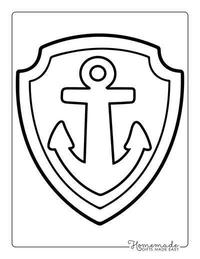 Paw Patrol Coloring Pages Zuma Badge