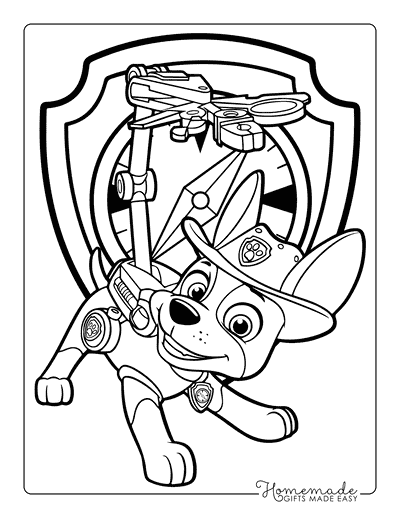 Paw Patrol Coloring Rocky and Badge