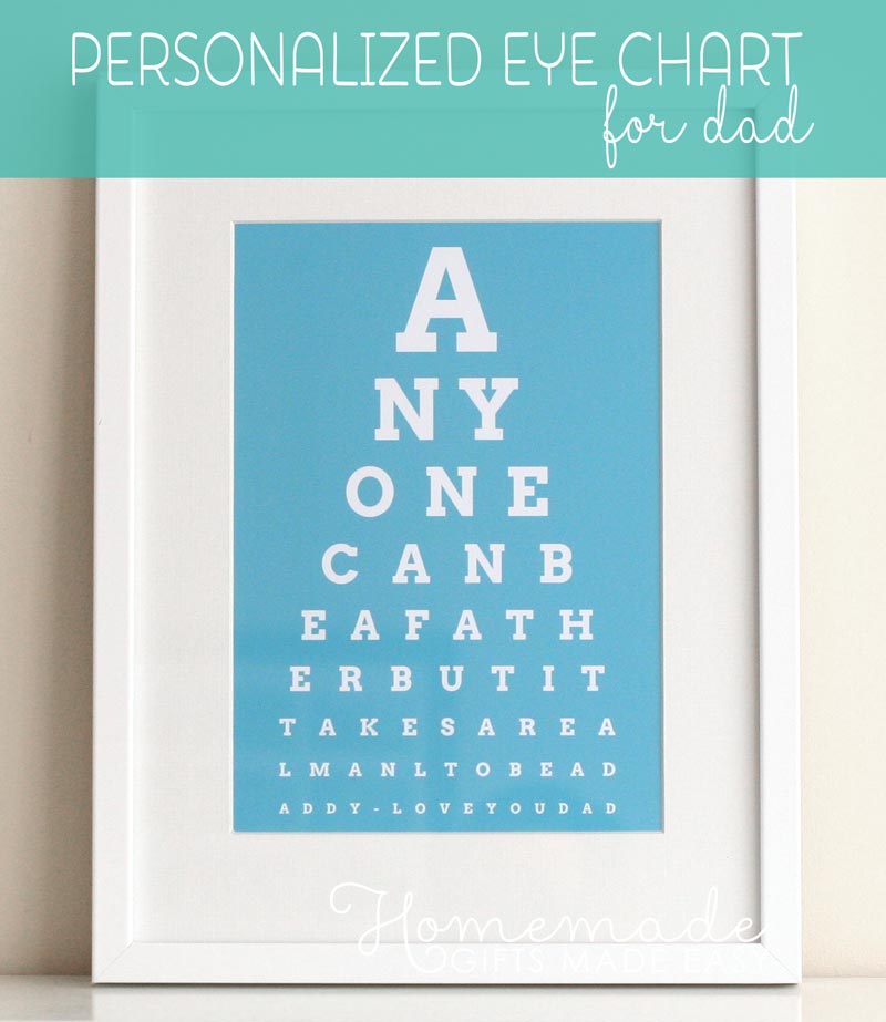 custom eye chart - personalized fathers day gift