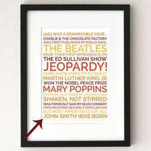 60th birthday personalized poster