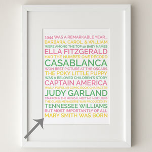 80th birthday personalized poster