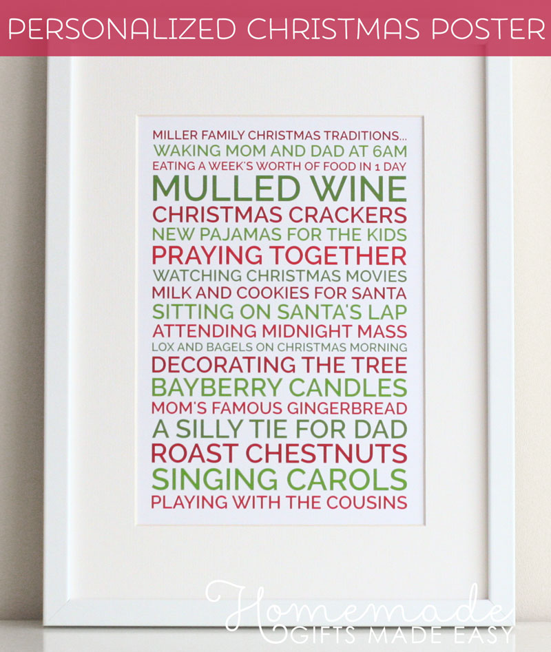 personalized christmas poster