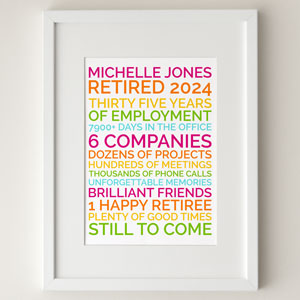 personalized retirement poster gift