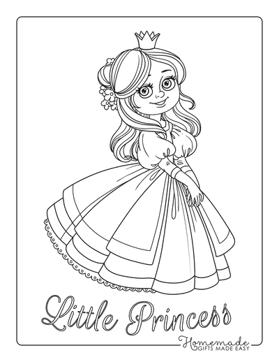 Princess Coloring Pages Beautiful Princess Flowers in Hair