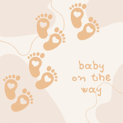 Printable Baby Cards Cute Footprints Baby on the Way