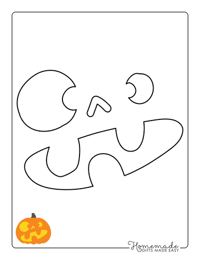 Pumpkin Carving Stencils Goofy Silly Monster Face