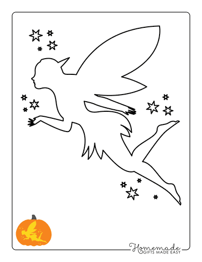 Pumpkin Carving Stencils Pretty Halloween Fairy