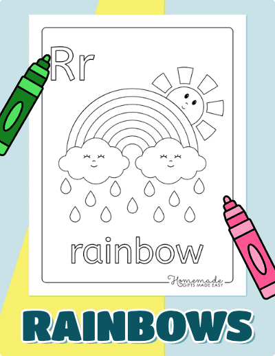 Rainbow Coloring Pages