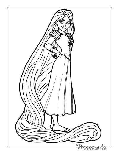 Rapunzel Coloring Pages Cute Rapunzel Drawing Tangled Coloring Page