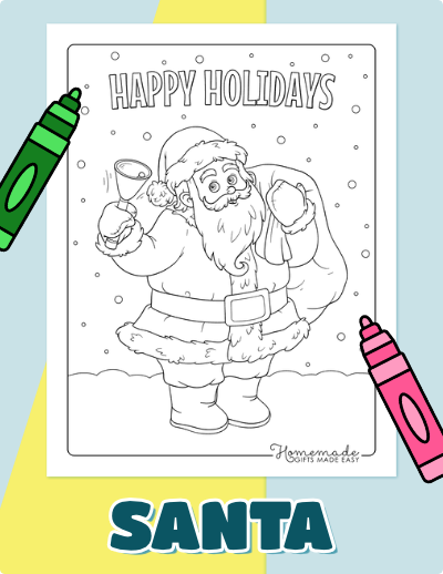 Santa Coloring Pages
