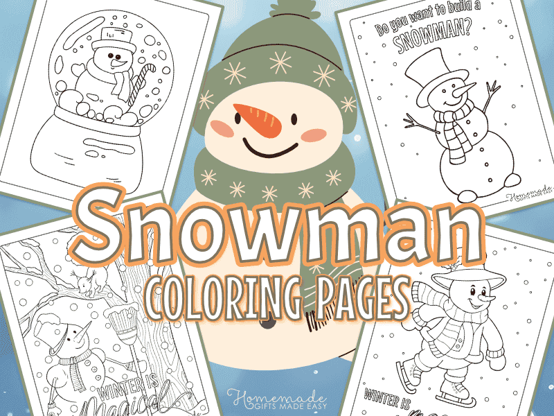 free printable snoman coloring pages