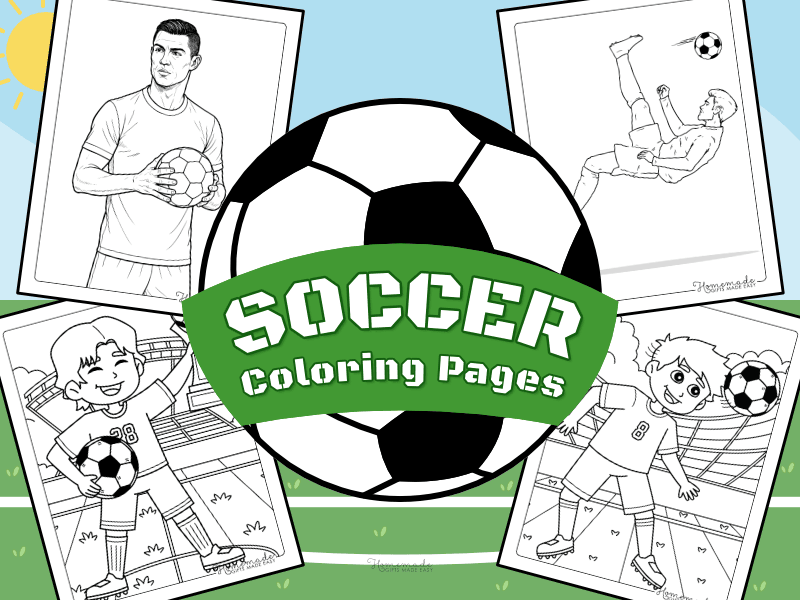 Free Soccer Coloring Pages (Printable PDFs)