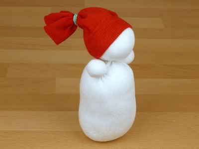 sock snowman - trimmed beanie