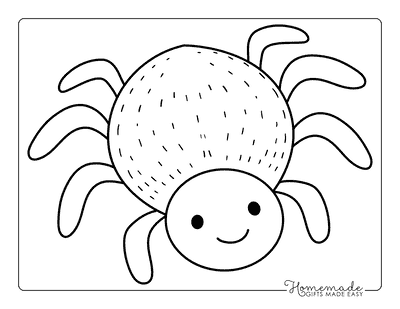 Spider Coloring Pages Cute Easy Printable Spider Coloring Page for Preschoolers