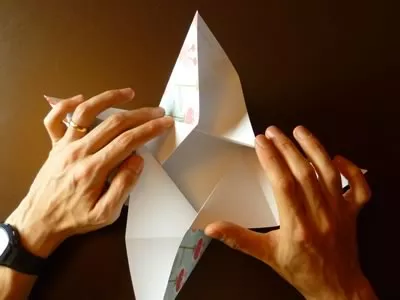 origami envelope bend into bowl shape