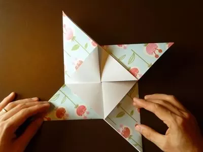 origami envelope collapse into pinwheel